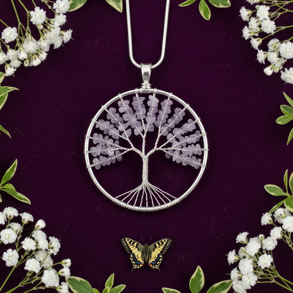 Amethyst Tree of Life Pendant