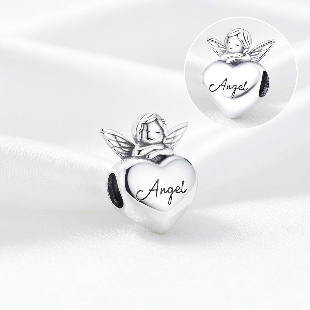 Angel Charm — White Satin