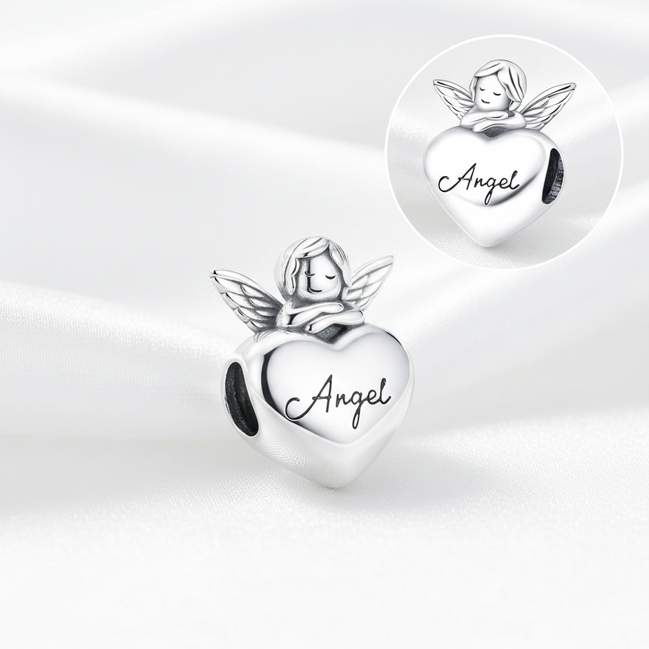 Angel Charm — White Satin