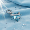 Aqua Heart Charm — Sparkle Hero