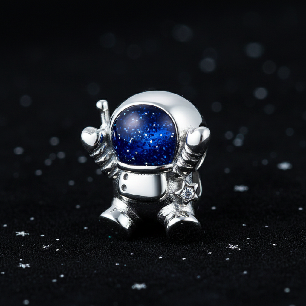 Astronaut Charm — Black Velvet Macro