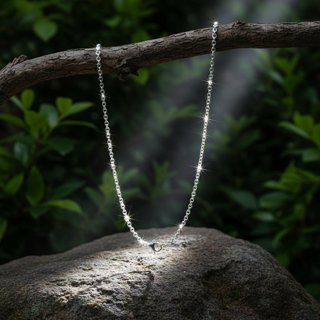 Belcher chain with darker lighting and bright sparkle