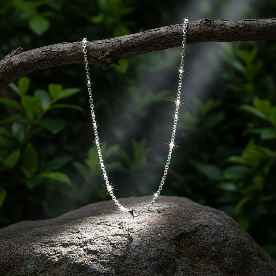 Belcher chain with darker lighting and bright sparkle