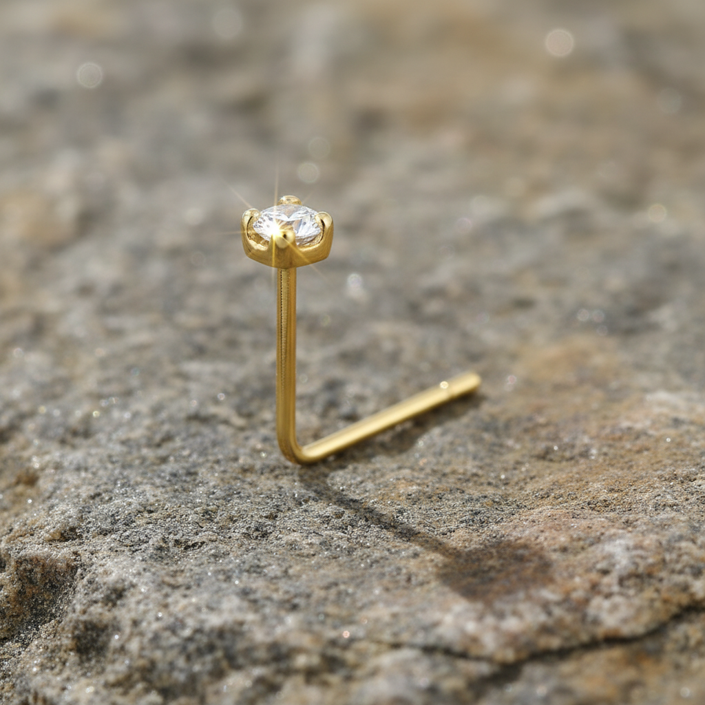 Bent post stud on rock with sparkle - matching image 1