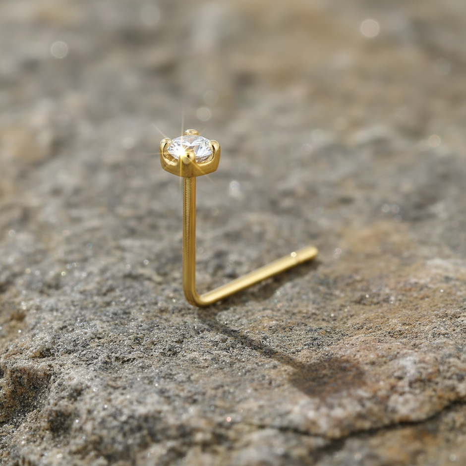 Bent post stud on rock with sparkle - matching image 1