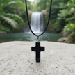 Black Obsidian Cross Pendant