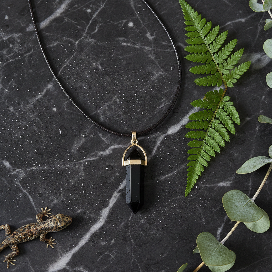 Black Obsidian Gold Bail 1