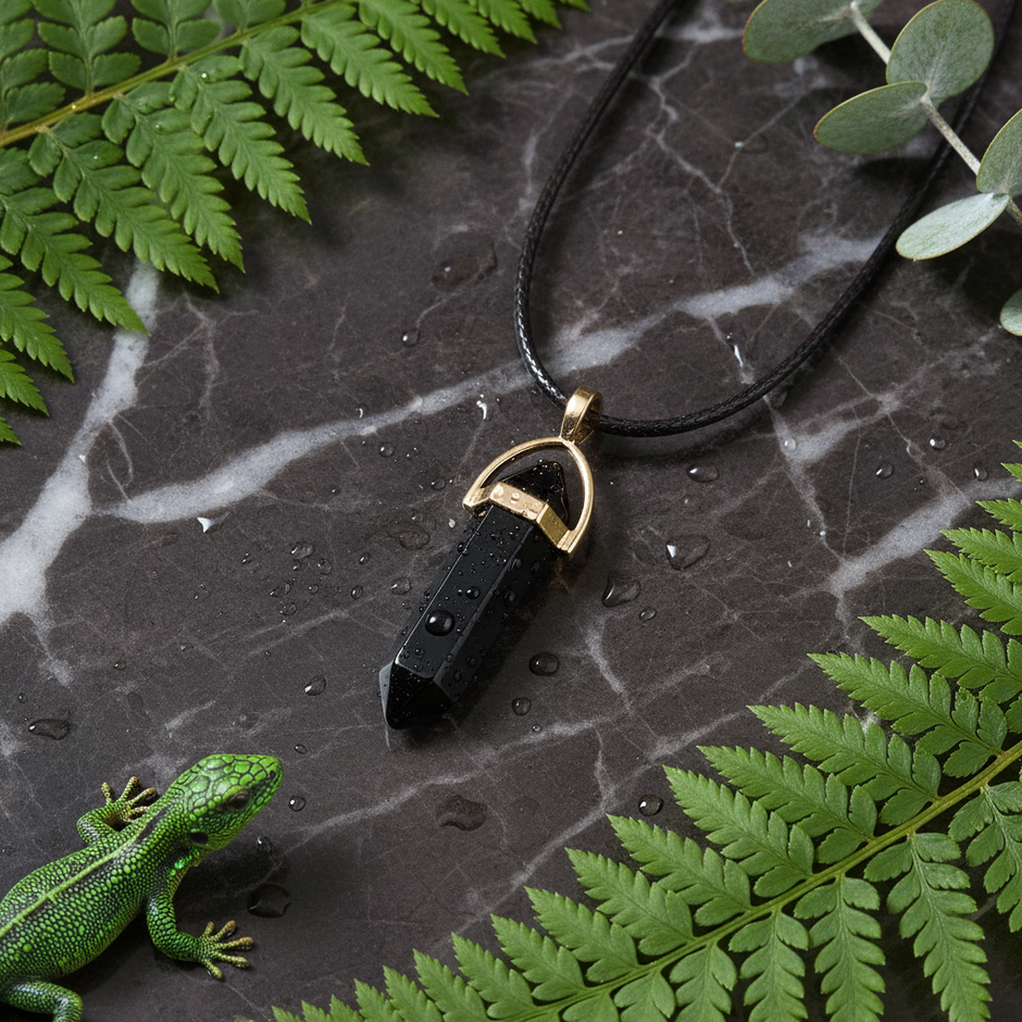 Black Obsidian Gold Bail 3
