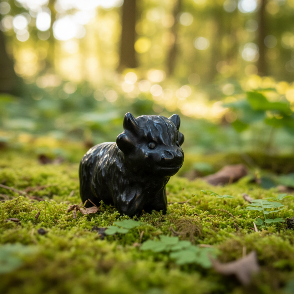 Black Obsidian Highland Cow