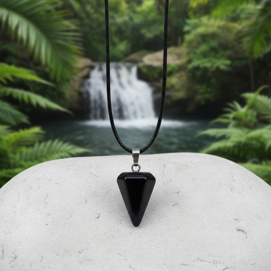 Black Obsidian Point Pendant