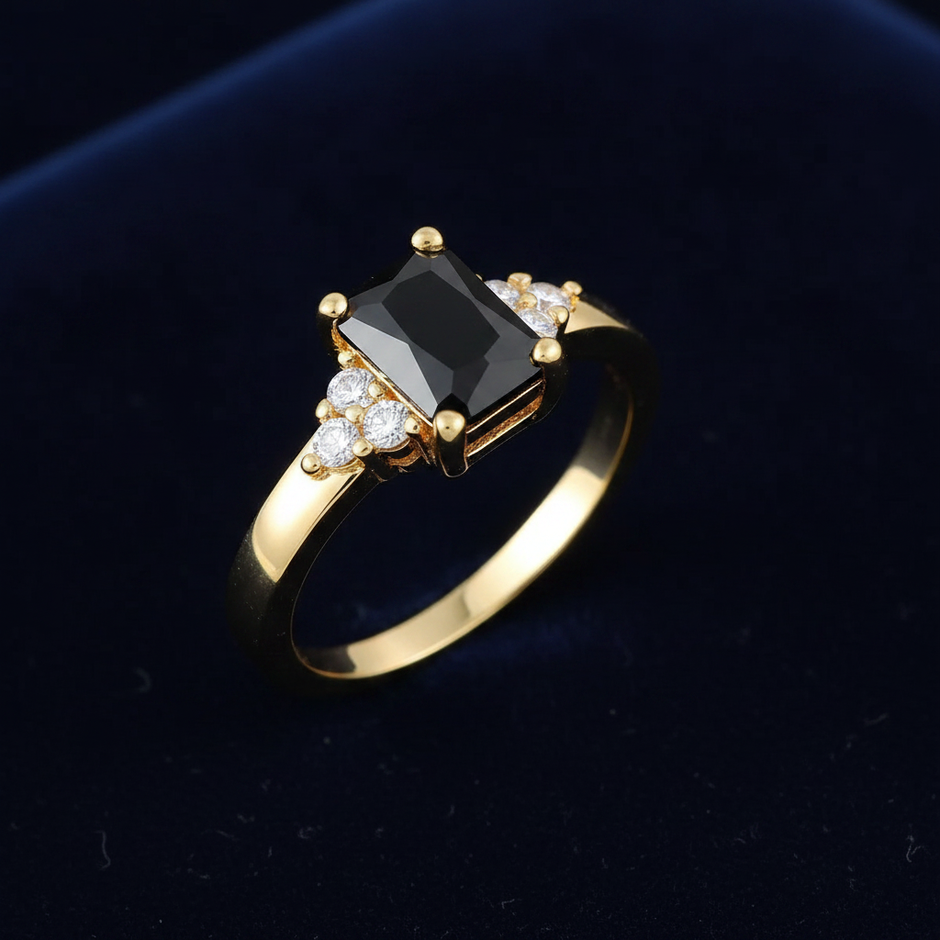 Black Onyx Ring - Navy Clean Retry