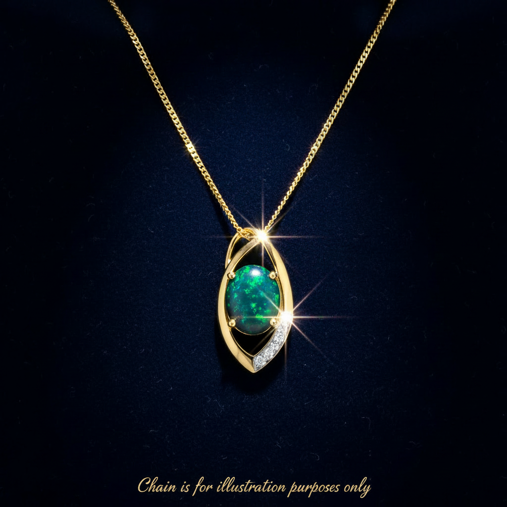 Black Opal Pendant V1