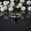 Black Peacock Pearl Adjustable Ring – V3 Dust + Florals