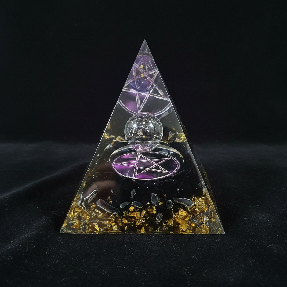 Black Pentagram Galaxy Pyramid – Black Velvet 1