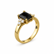 Black spinel ring on white, image 3