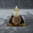 Black White Flower of Life Pyramid – Charcoal 2