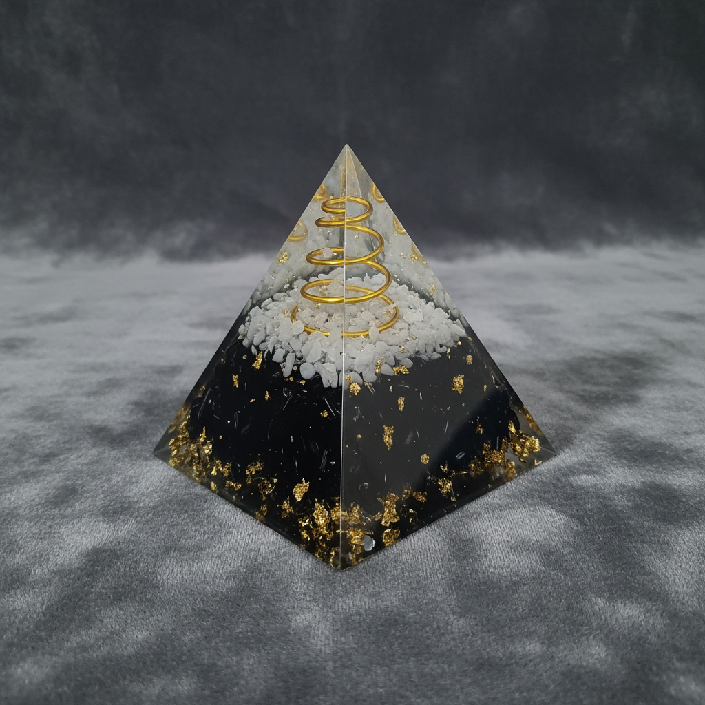 Black White Two-Tone Coil Pyramid – Charcoal 2