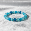 Blue Agate Bracelet - Angled White Velvet
