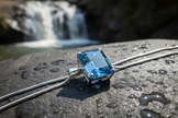 Blue Cubic Zirconia Necklace with Stone Facing Camera