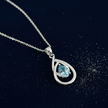 Blue CZ Teardrop Pendant — V2 Revised