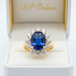 Blue Sapphire Cluster Ring – White Box DP Online