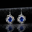 Blue Sapphire Earrings - Black Velvet