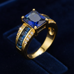 Blue Sapphire Ring - Navy Vivid