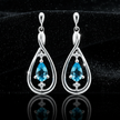 Blue Topaz & Diamond Drop Earrings – V2 Dust