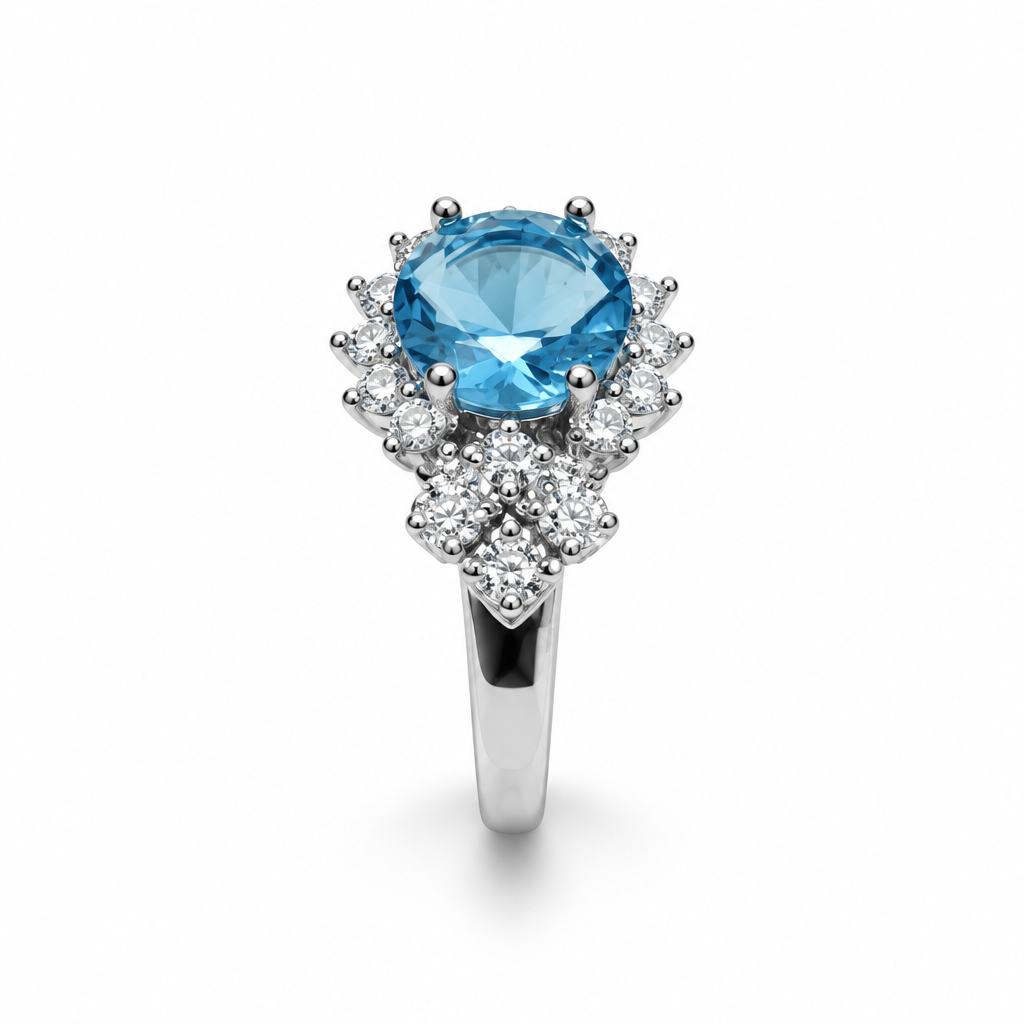 Blue Topaz ring white background 3