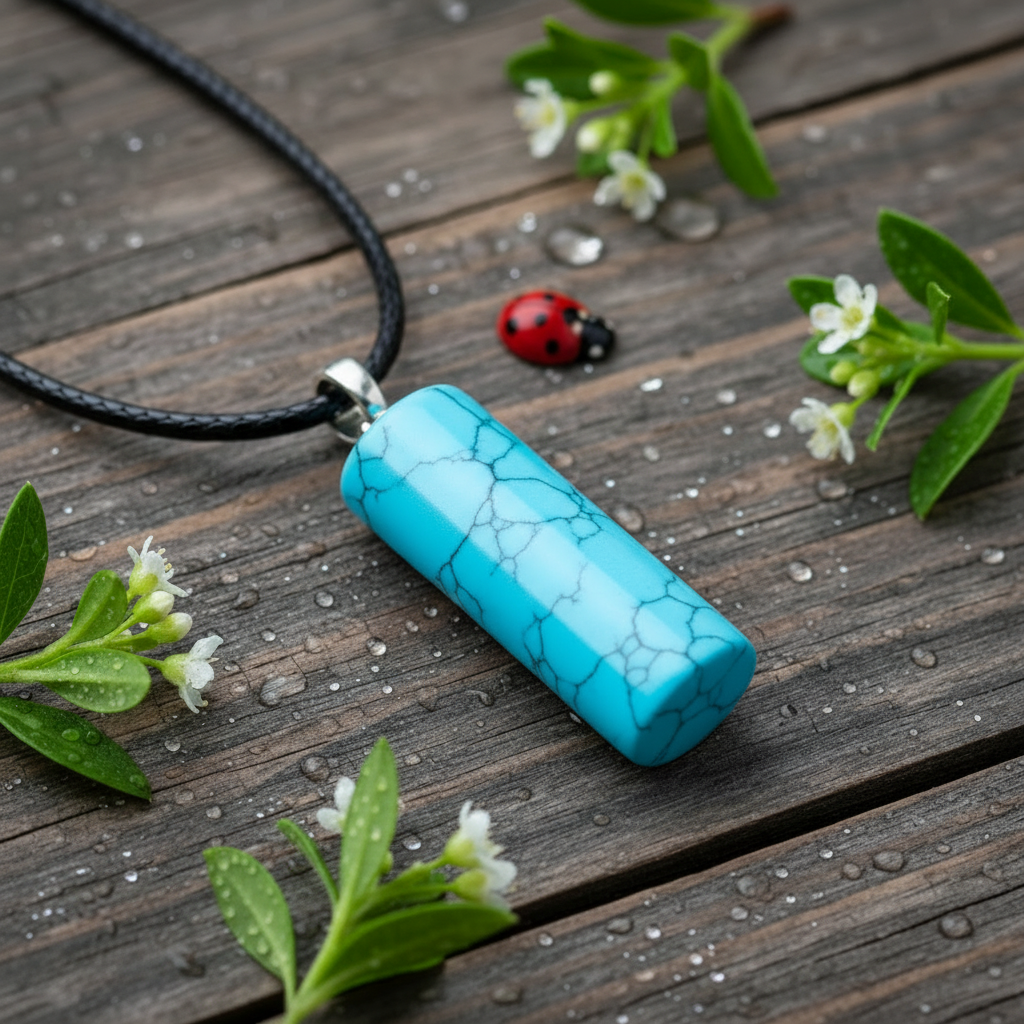 Blue Turquoise Howlite Close-up