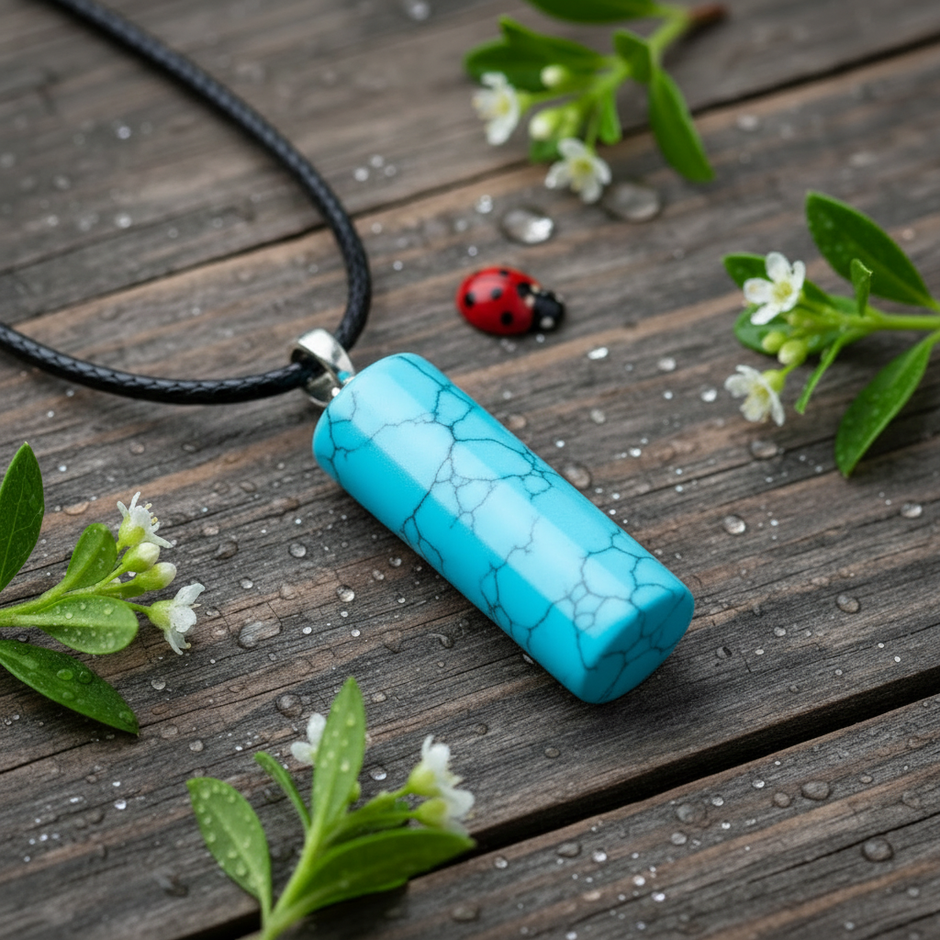 Blue Turquoise Howlite Close-up