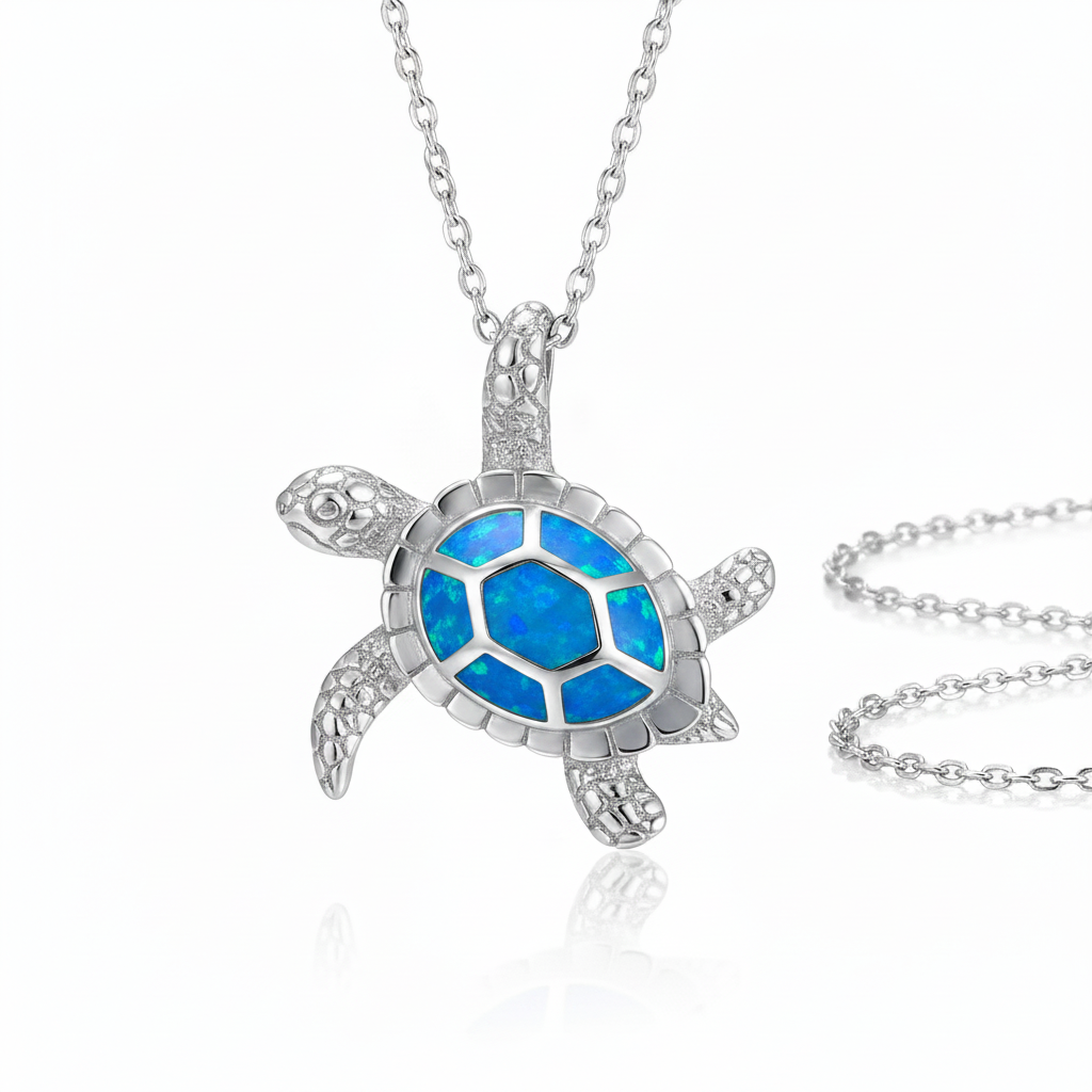 Blue Turtle Pendant