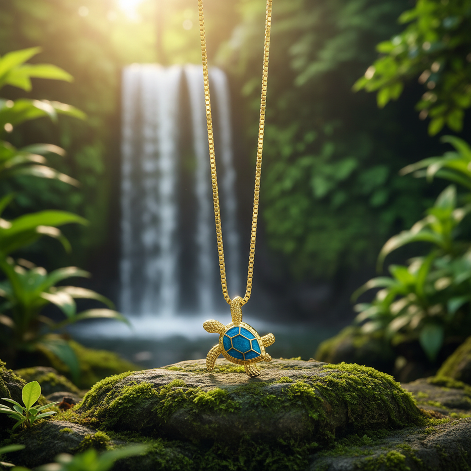 Blue Turtle Pendant