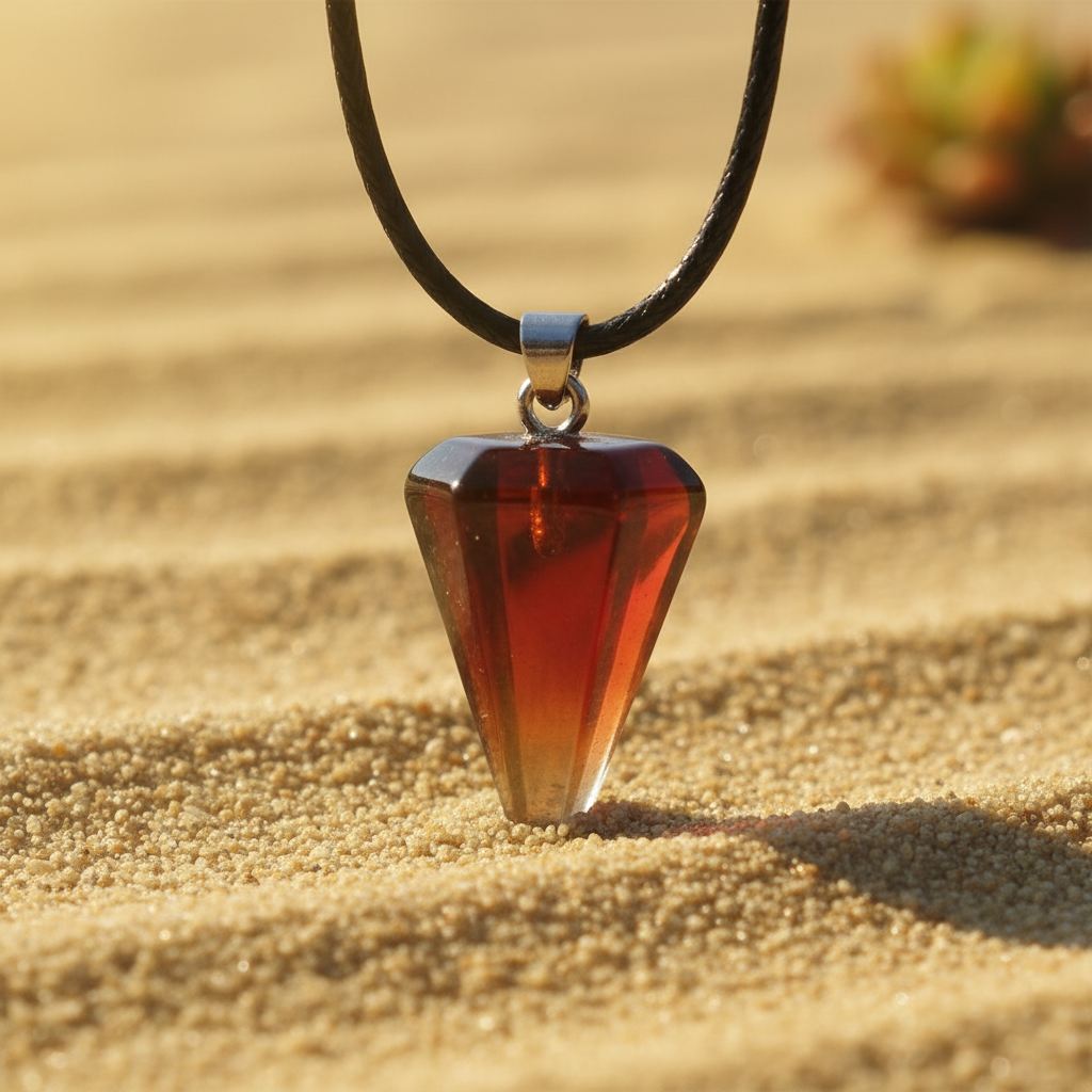 Brown-Red Pendant Closeup