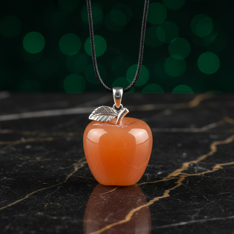 Carnelian Apple Pendant