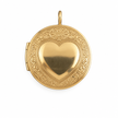 Centre-heart locket on white