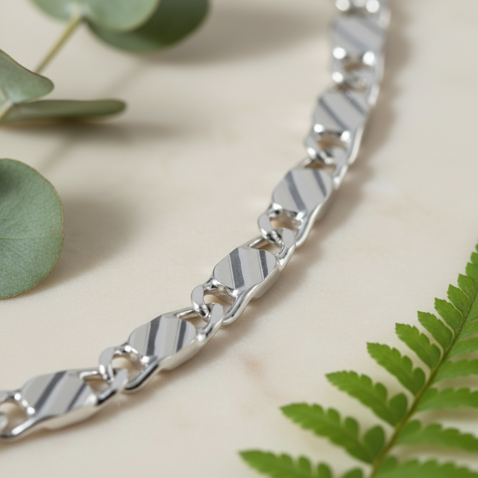 Chain Link Detail with Greenery