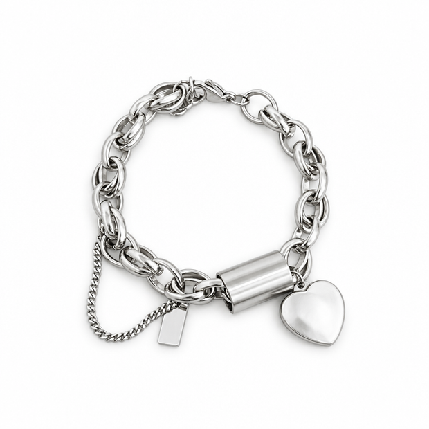 7 - 9 Inch 17.8cm -22.8cm 14ct White Gold Titanium Bracelet