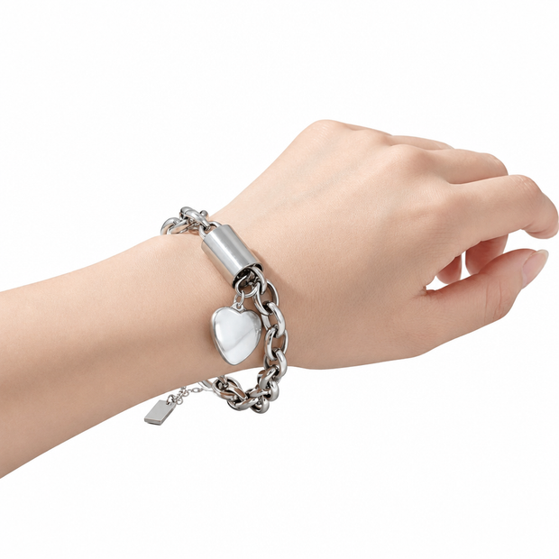 7 - 9 Inch 17.8cm -22.8cm 14ct White Gold Titanium Bracelet