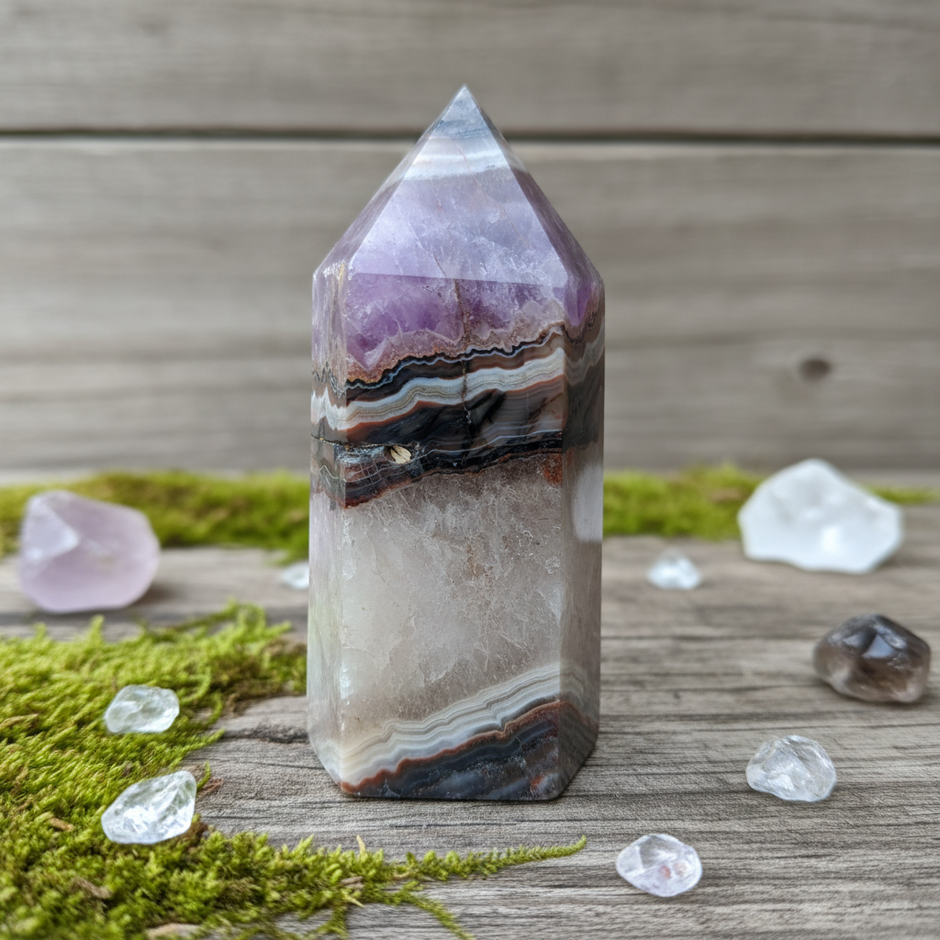 Chevron Amethyst 4 Wood