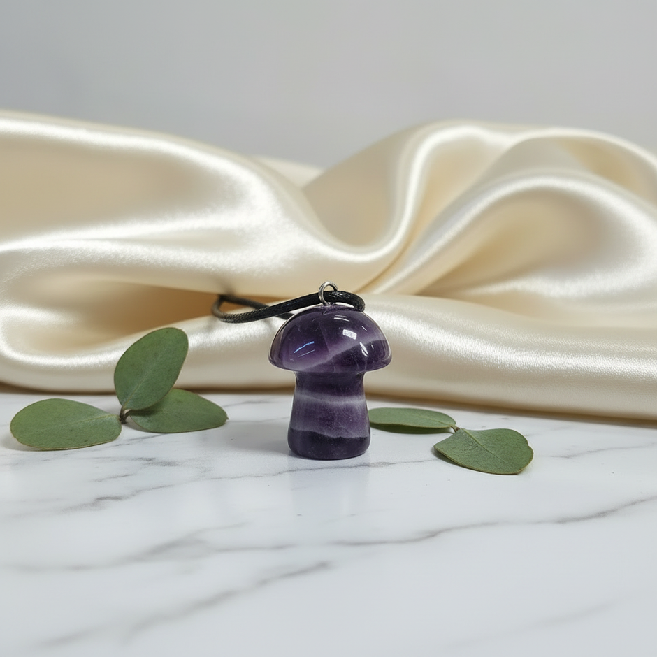 Chevron Amethyst with Greenery