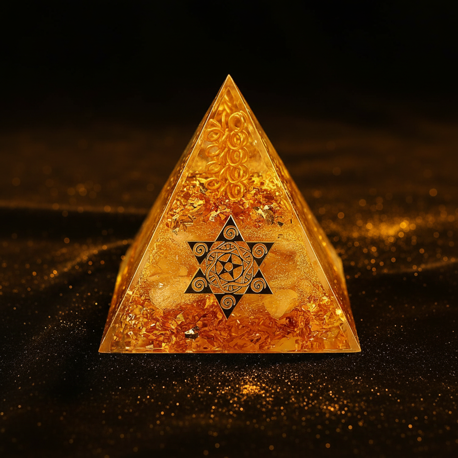 Citrine Merkaba Pyramid - Hero Shot
