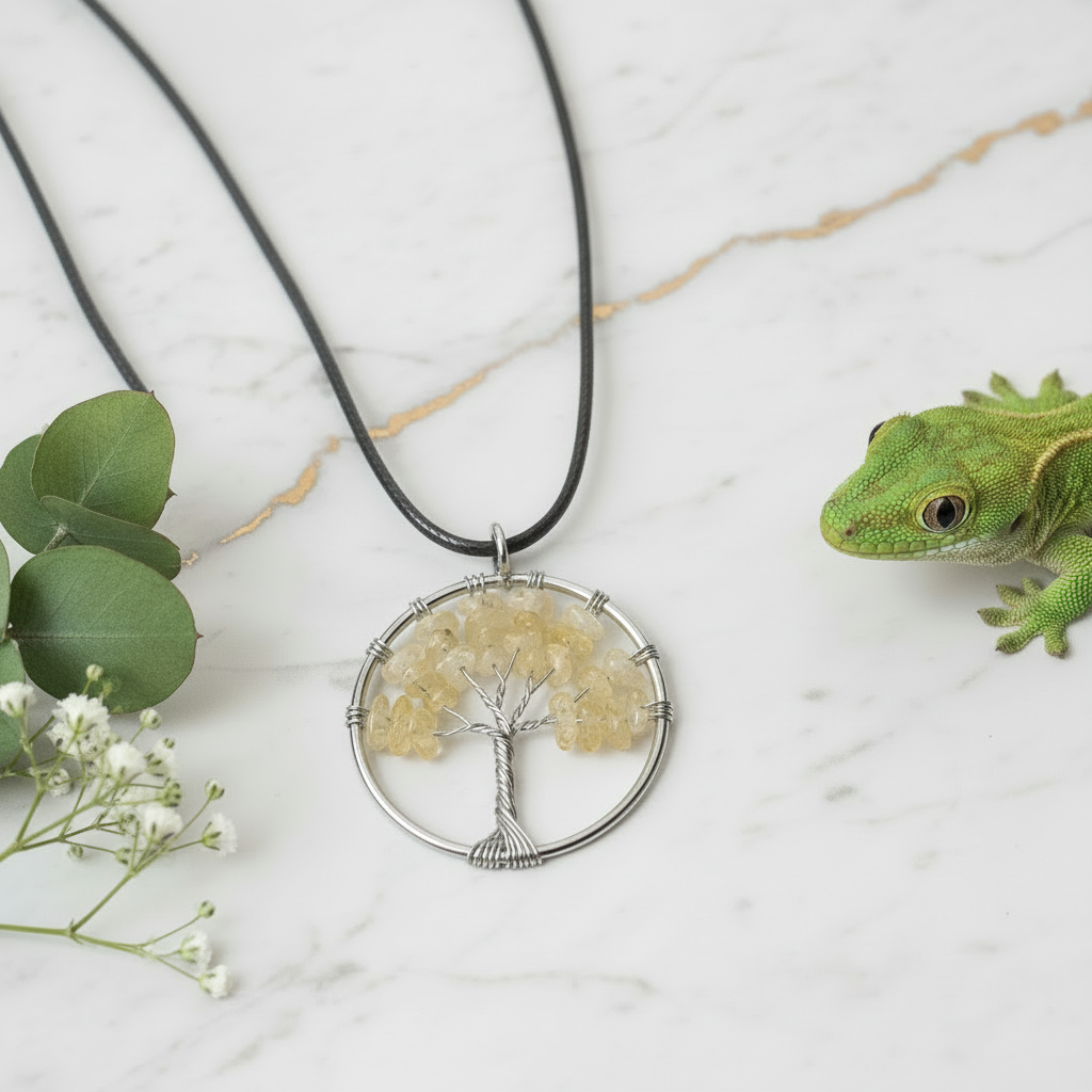 Citrine Pendant Lighter Stones
