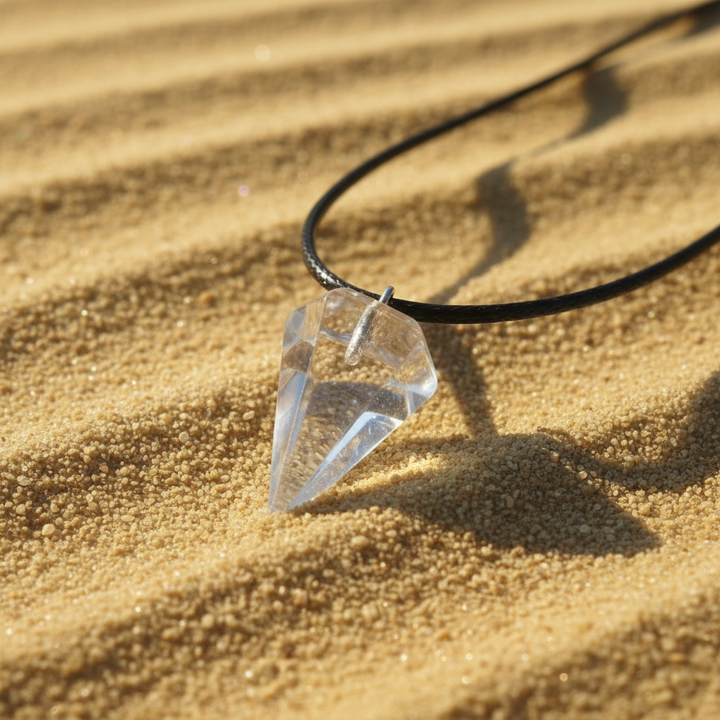 Clear Crystal Pendant Closeup