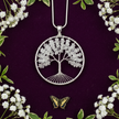 Clear Quartz Tree of Life Pendant - Revised