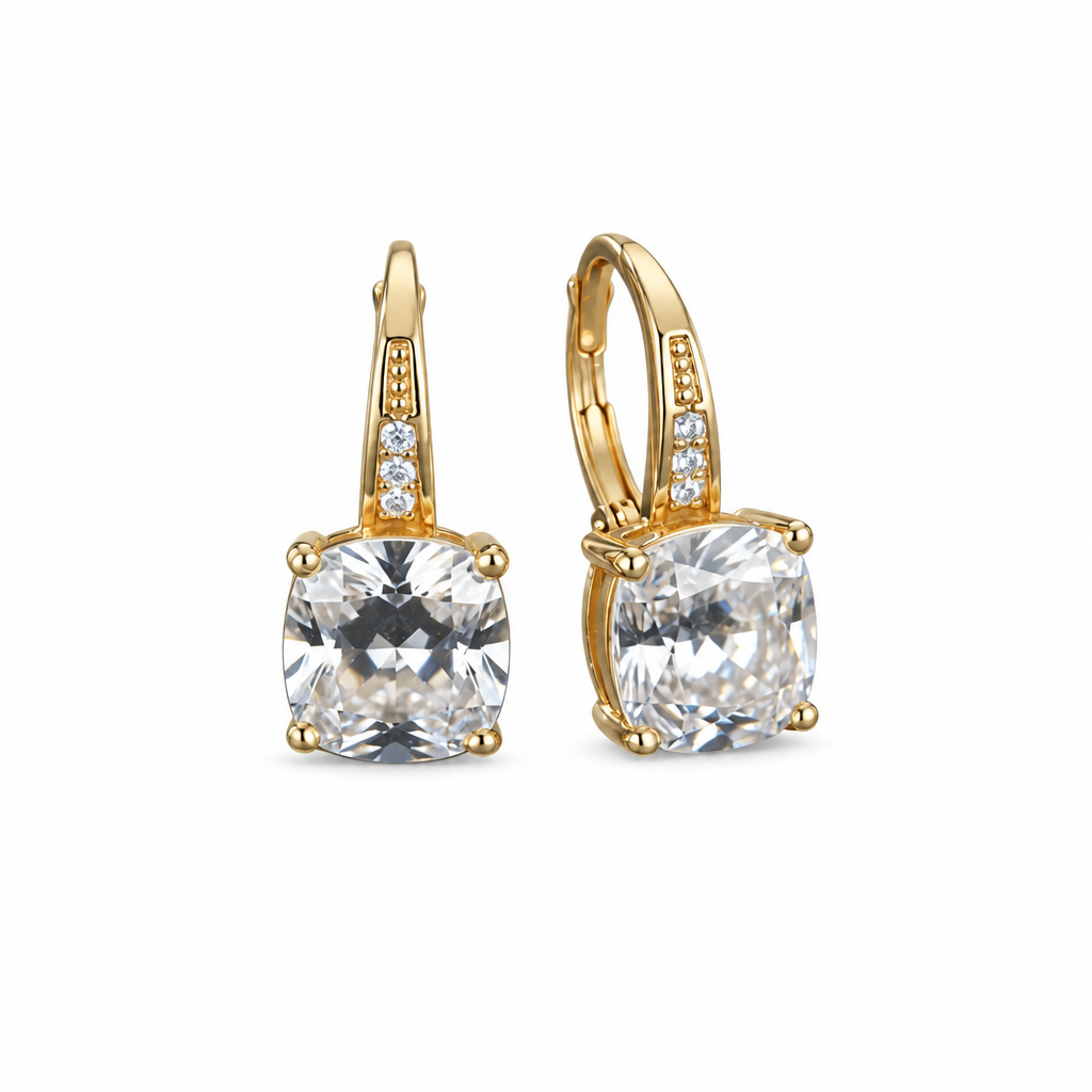 Clear stone earrings, image 1