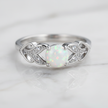Closeup - Ring only white marble
