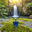 Cobalt Blue Crystal Heart Pendant