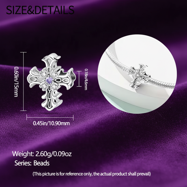 Cross Charm — Purple Velvet Dimensions