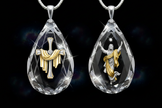 Crystal Teardrop Faith Pendant Necklaces — Hero Shot